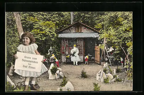 AK Bad Elmen, Gruss vom Schneewittchen