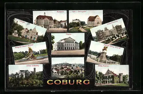 AK Coburg, Theater, Schloss Ehrenburg, Schloss Rosenau