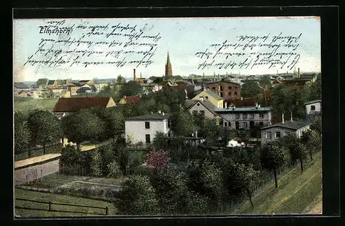 AK Elmshorn, Teilansicht der Stadt in Schleswig-Holstein