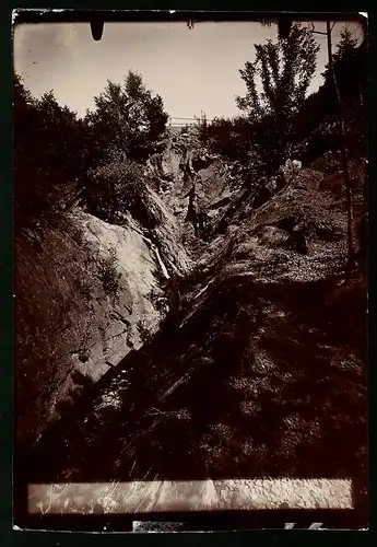 Fotografie Brück & Sohn Meissen, Ansicht Bad Herzberg / Harz, Blick auf den Lonauer Wasserfall