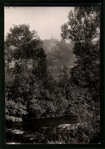 Fotografie Brück & Sohn Meissen, Ansicht Bad Sulza, Blick vom Wald nach der Sonnenburg
