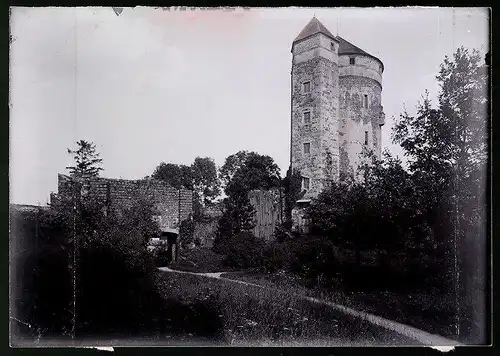 Fotografie Brück & Sohn Meissen, Ansicht Stolpen i. Sa., Blick auf den Coselturm des Schloss Stolpen