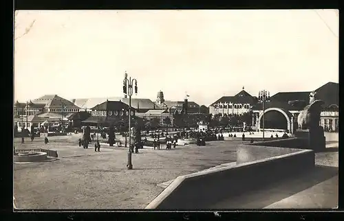 AK Leipzig, Weltausstellung für Buchgewerbe und Graphik 1914, Blick von der Freitreppe