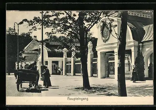 AK München, Bayrische Gewerbeschau 1912, Haupteingang