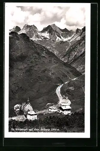 AK St. Christoph, Totalansicht auf dem Arlberg