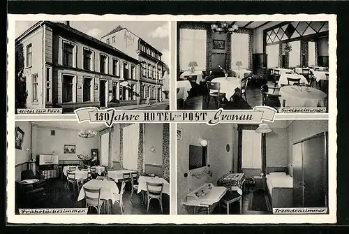 AK Gronau, Hotel zur Post, Speisezimmer, Frühstückszimmer