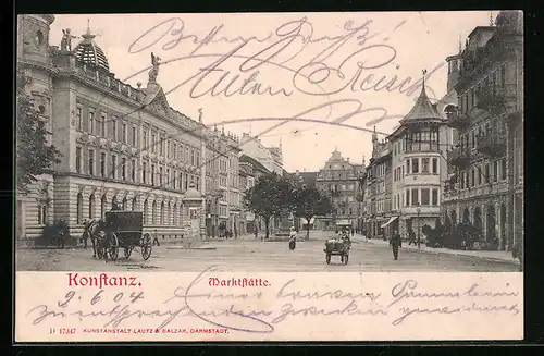 AK Konstanz, Strassenpartie Marktstätte