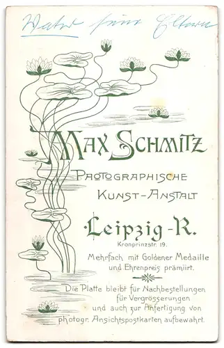 Fotografie Max Schmitz, Leipzig-R., Kronprinzstrasse 19, Bürgerliches Paar in hübscher Kleidung
