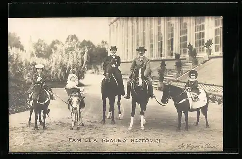 AK Famiglia reale a Racconigi, Vittorio Emanuele von Italien