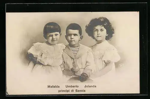 AK Mafalda, Umberto, Jolanda, principi di Savoia