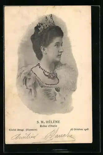 AK S. M. Hélène, Königin von Italien