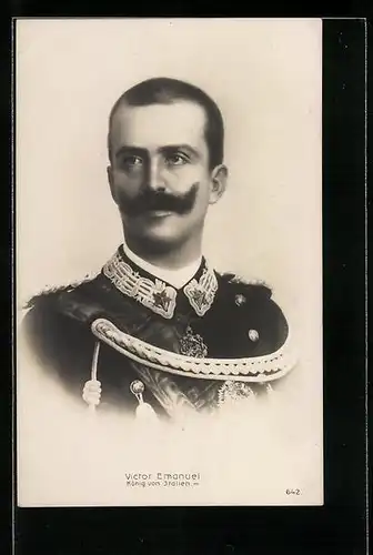 AK König Victor Emanuel von Italien in Uniform