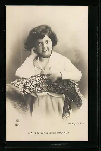 AK S.A.R. La Principessina Iolanda, Portrait der jungen Monarchin von Italien