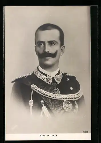 AK Viktor Emanuel III. König von Italien mit Orden