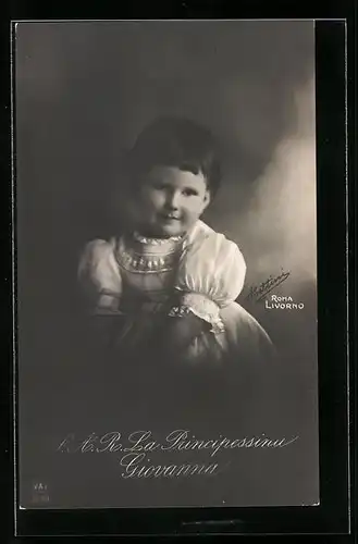AK S. A. R. La Principessina Giovanna von Italien mit Rüschenkleid