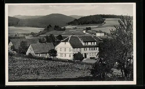 AK Kothen, Gasthof Pension Tremer mit Umgebung aus der Vogelschau