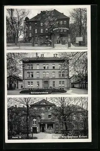 AK Erfurt, Städt. Krankenhaus, Verwaltung, Schwesternhaus