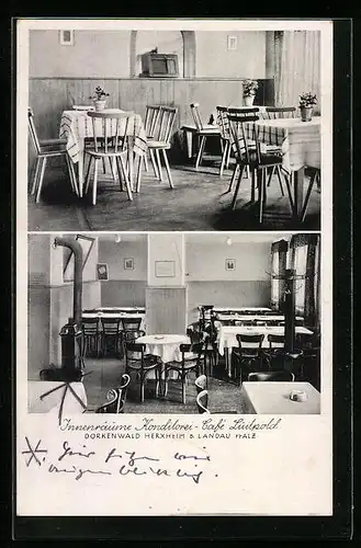 AK Landau i. Pfalz, Innenraum Konditorei-Café Luitpold