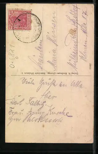 AK Teichel, Rathaus und Marktplatz