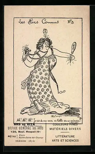 AK Frau hält ihre Halskette mit Edelstein hoch