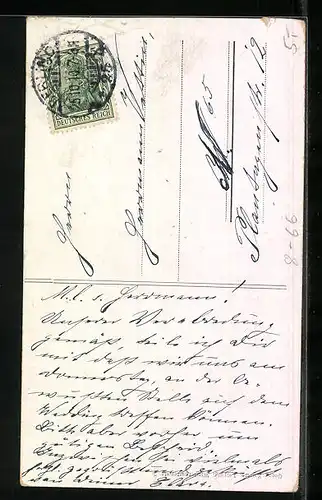 AK Humorist Walter Klär im Sonntagsanzug