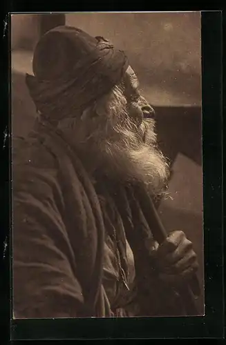 AK Tiberias, A 110 years old Jew, Alter jüdischer Mann