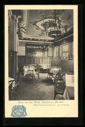 AK München, Münchner Hofbräuhaus, Innenansicht