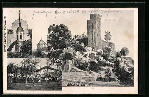 AK Stolpen, Stadt-Kirche, Schloss Restaurant, Schloss Stolpen