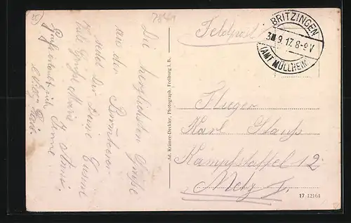 AK Britzingen, Teilansicht der Gemeinde