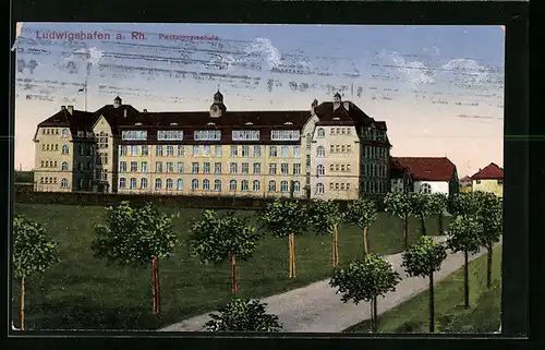 AK Ludwigshafen a. Rh., Ansicht der Pestalozzischule