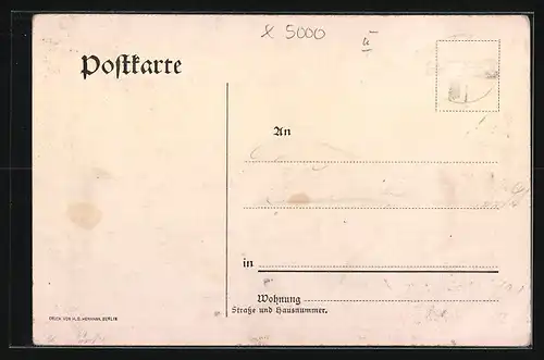 Künstler-AK Erfurt, Christianenheim des Eisenbahn-Töchterhorts