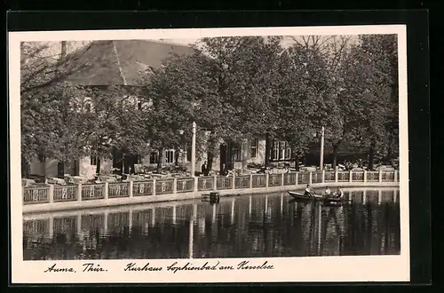 AK Auma /Thür., Kurhaus Spohienbad am Kesselsee