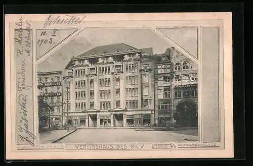 AK Berlin, Vereinshaus des B.L.V. am Alexanderplatz