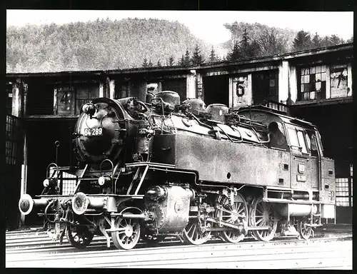 Fotografie deutsche Eisenbahn, ehemalige Reichsbahn Dampflok, Tender-Lokomotive Nr. 64 289 Eisenbahnfreunde Zollernbahn