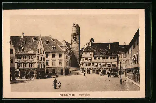 AK Memmingen, Ansicht Marktplatz