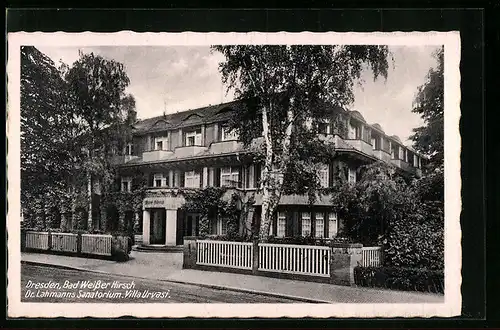 AK Dresden, Bad Weisser Hirsch, Dr. Lahmanns Sanatorium, Villa Urvasi