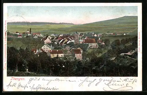 AK Thengen, Ortsansicht aus der Vogelschau