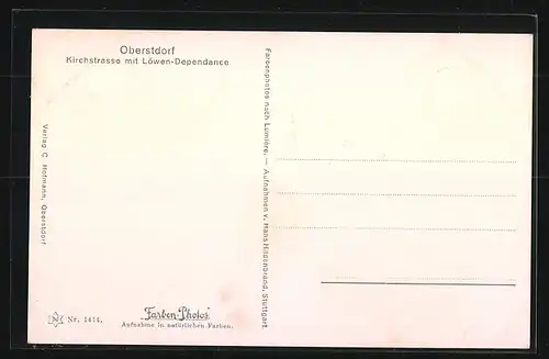 AK Oberstdorf, Kirchstrasse mit Löwen-Dependance