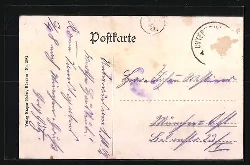 AK Mühldorf, Partie aus der Vogelschau