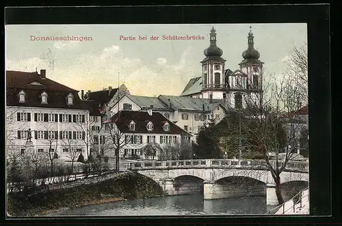 AK Donaueschingen, Partie bei der Schützenbrücke