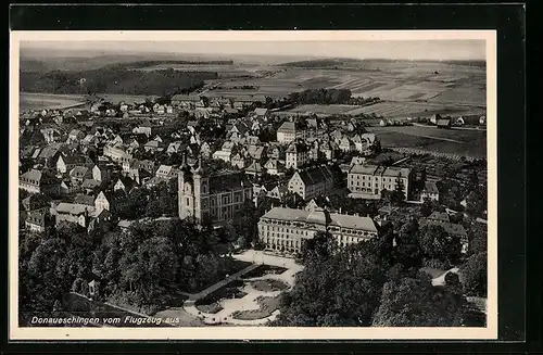 AK Donaueschingen, Blick vom Flugzeug aus