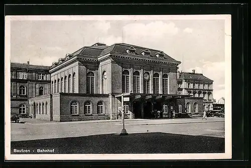 AK Bautzen, Ansicht Bahnhof