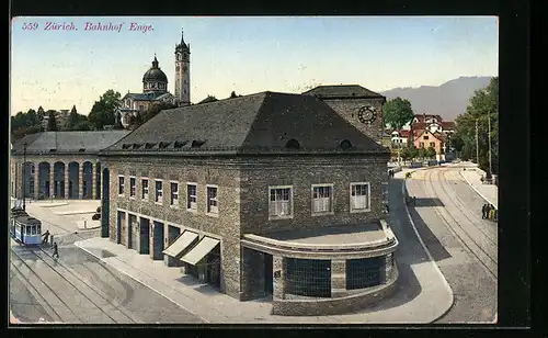 AK Zürich, Bahnhof Enge