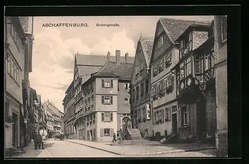 AK Aschaffenburg, Partie in der Dalbergstrasse