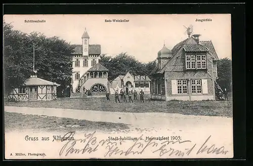 AK Husum, Festplatz Althusum, Stadt-Jubiläum u. Heimatsfest 1903