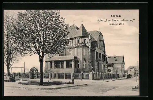 AK Berlin-Spandau, Hotel Zum Hohenzollernring, Kaiserstrasse