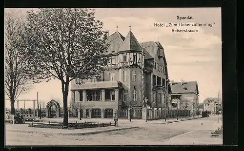 AK Berlin-Spandau, Hotel Zum Hohenzollernring, Kaiserstrasse