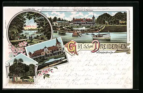 Lithographie Dreibergen, Hotel Dreibergen am Zwischenahner See