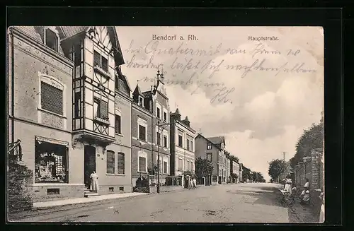 AK Bendorf /Rh., Hauptstrasse mit Tabakgeschäft