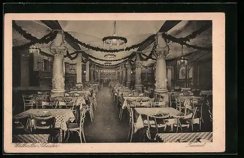 AK Berlin, Gasthaus Walhalla-Theater, Weinbergsweg 19-20, Tunnel